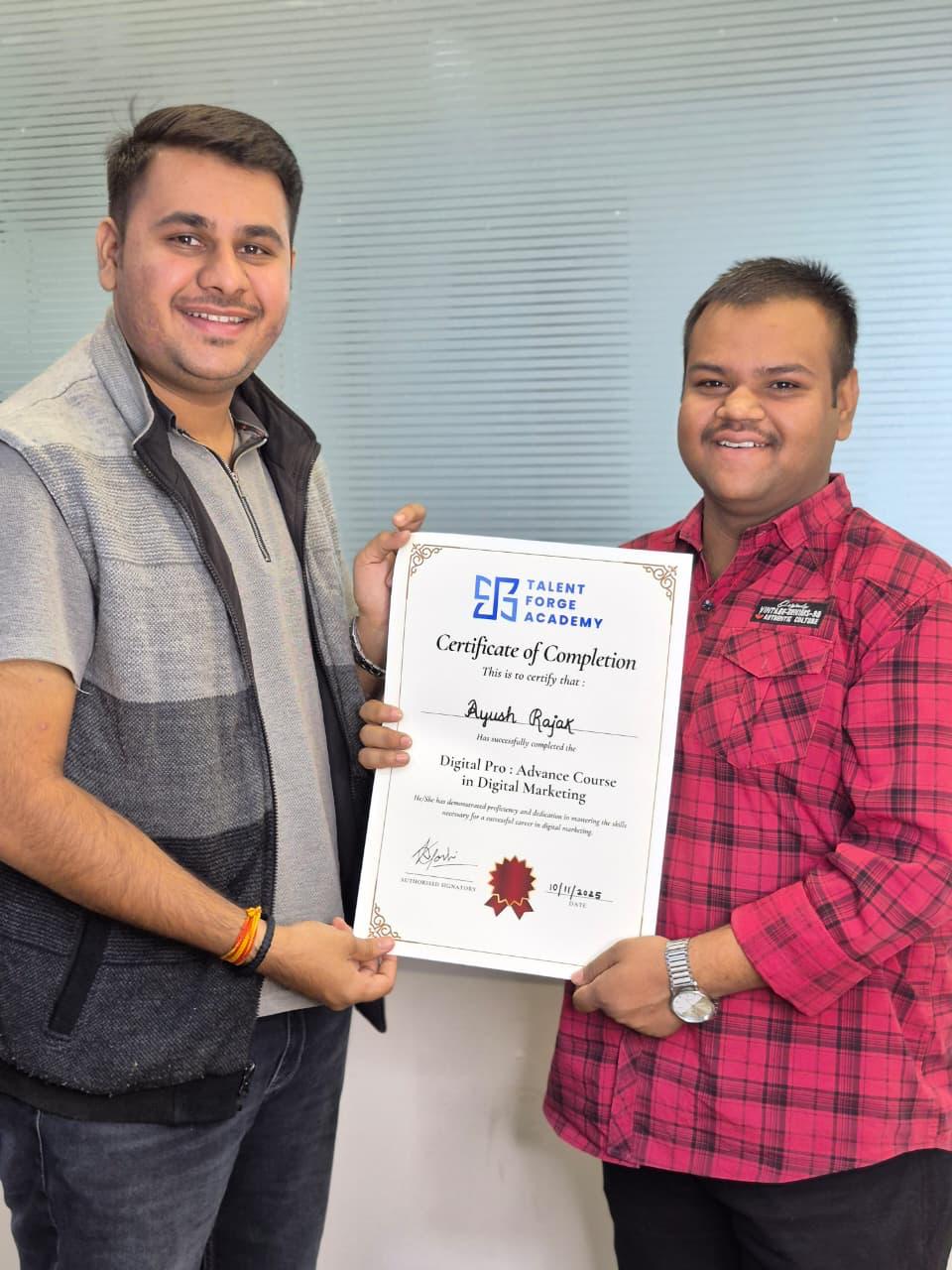 Digital Marketing Course Success Story - Talent Forge Academy